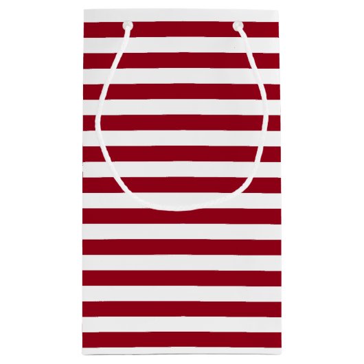 Bourgogne en witte strepen klein cadeauzakje (Achterkant)