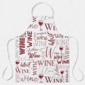 Bourgogne en witte wijn typografie patroon schort (Voorkant)