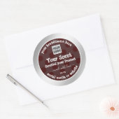 Bourgogne en zilver Productverpakking Logo Labels (Envelop)