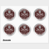 Bourgogne en zilver Productverpakking Logo Labels (Vel)