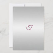 Bourgogne en zilveren verjaardag uitnodiging (Achterkant)