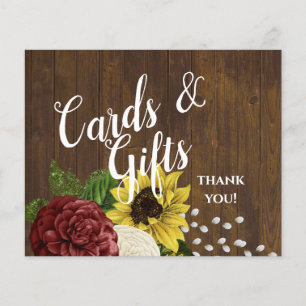 Bourgogne en zonnebloemen Gedekte weddenschapsbudg