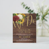 Bourgogne en zonnebloemen Gedekte weddenschapsbudg (Staand voorkant)