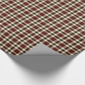 Bourgogne en zwart Tartan Plaid inpakpapier (Hoek)