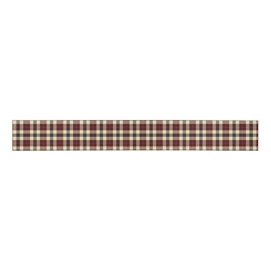 Bourgogne en zwart Tartan Plaid lint (Voorkant)