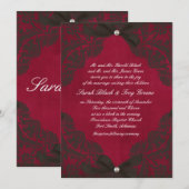 Bourgogne en zwarte kant Kaart (Voorkant / Achterkant)