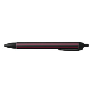 Bourgogne en zwarte strepen inkt pen