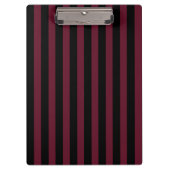 Bourgogne en zwarte strepen klembord (Voorkant)