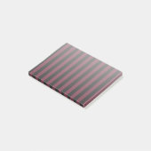 Bourgogne en zwarte strepen post-it® notes (Schuin)