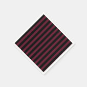 Bourgogne en zwarte strepen servet (Hoek)