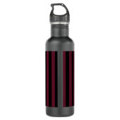 Bourgogne en zwarte strepen waterfles  (Achterkant)