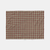 Bourgogne en Zwarte Tartan Plaid Fleece Deken (Voorkant (Horizontaal))
