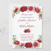 Bourgogne Eucalyptus Waterverf Bloemen Herfst Brui Kaart (Voorkant)