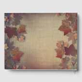 Bourgogne Fall Leaves en String Lights Rustic Gastenboek (Achterkant)