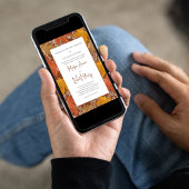 Bourgogne Fall verlaat Waterverf bruiloft Kaart