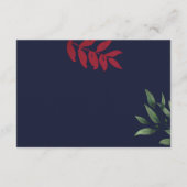 Bourgogne Fall Wedding Details Informatiekaartje (Achterkant)