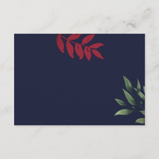 Bourgogne Fall Wedding Details Informatiekaartje (Achterkant)