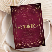 Bourgogne & Faux Gouden Tarot Hemelbruiloft Kaart