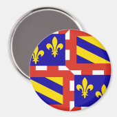 Bourgogne flag Magnet (Voorkant / Achterkant)