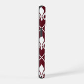 Bourgogne Fleur de Lis w / monogram iPhone 15 Hoesje (Rechterkant)