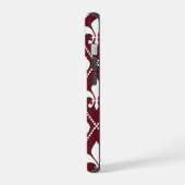 Bourgogne Fleur de Lis w / monogram iPhone 15 Hoesje (Linkerkant)