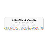 Bourgogne Floral | Adreslabels Etiket (Voorkant)