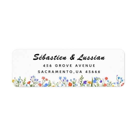 Bourgogne Floral | Adreslabels Etiket (Voorkant)