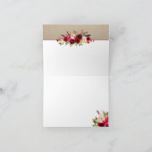 Bourgogne Floral Afstuderen Dank u opmerking 3979 Bedankkaart (Binnen)