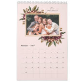 Bourgogne Floral Custom Fotokalender Kalender (Feb 2027)