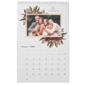 Bourgogne Floral Custom Fotokalender Kalender (Jan 2027)