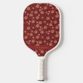 Bourgogne Floral Custom Name Pickleball Paddle (Achterkant)