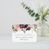 Bourgogne Floral Elegant Stoffig Roze Bladgroen Br Visitekaartje (Staand voorkant)