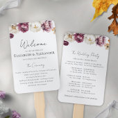 Bourgogne Floral Fall Wedding Ceremony Program Sig Handwaaier