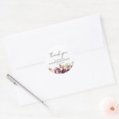 Bourgogne Floral Fall Wedding dank u Sticker (Envelop)