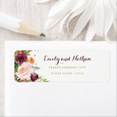 Bourgogne Floral Glitter retour adres label (Insitu)