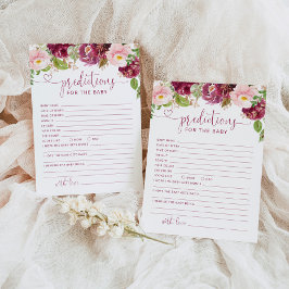 Bourgogne floral herfst voorspellingen voor de bab kaart