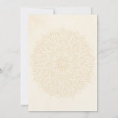 Bourgogne Floral Mehndi, Haldi, Sangeet, Rokka Kaart (Achterkant)