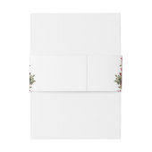 Bourgogne Floral Modern Script Wedding Uitnodigingen Wikkel (Achterkant Voorbeeld)