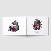 Bourgogne Floral Owls Gothic Wedding Gastenboek (Volledig)