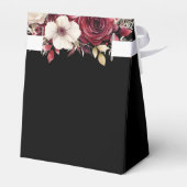 Bourgogne Floral Quinceañera Butterflies Bedankdoosjes (Achterkant)