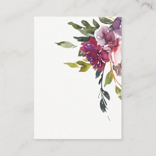 Bourgogne Floral Raad hoeveel kussen spel Kaart (Achterkant)