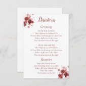 Bourgogne Floral routebeschrijving Informatiekaartje (Voorkant / Achterkant)