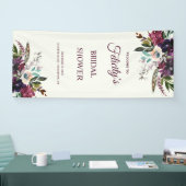 Bourgogne Floral Splendor Ecru Vrijgezellenfeest Spandoek (Beurs)