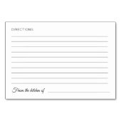 Bourgogne Floral Vrijgezellenfeest Recept Kaarten (Achterkant)