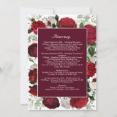 Bourgogne Floral Waterverf Trouwroute (Achterkant)