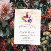 Bourgogne Flower Wine Tasting Waterverf Retirement Save The Date