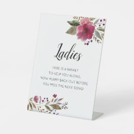 Bourgogne Flowers Dames Bathroom Bathroom Weddensc Reclamebord Met Voetstuk