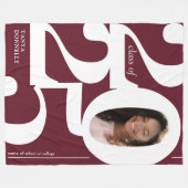 Bourgogne Foto 2025 Afstuderen Fleece Deken (Voorkant (Horizontaal))