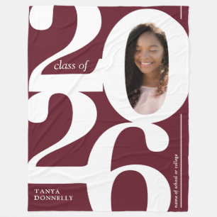 Bourgogne Foto 2025 Afstuderen Fleece Deken