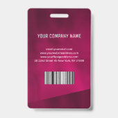 Bourgogne Foto Bedrijfs ID Badge (Achterkant)